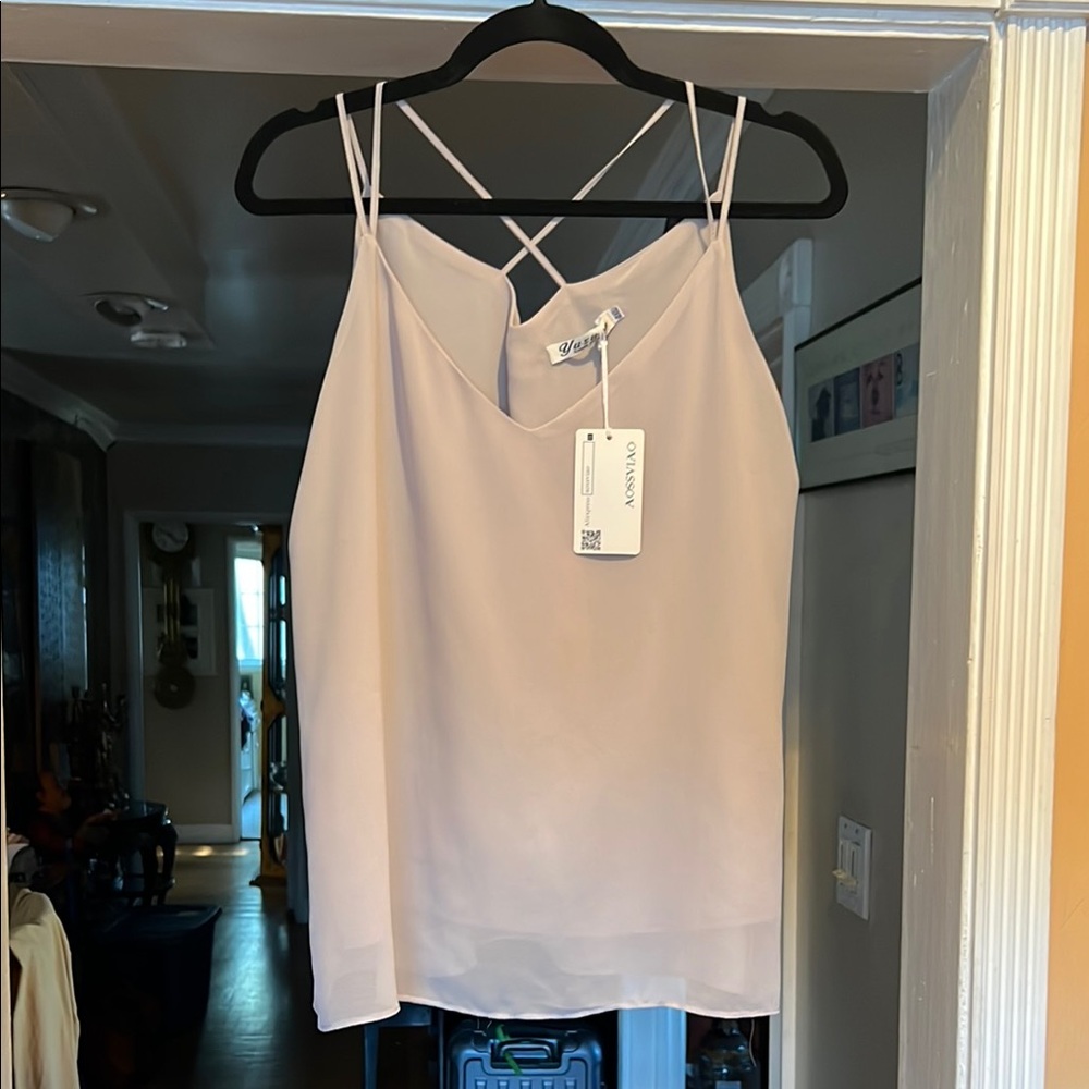 Grey Camisole Top with Camisole Straps